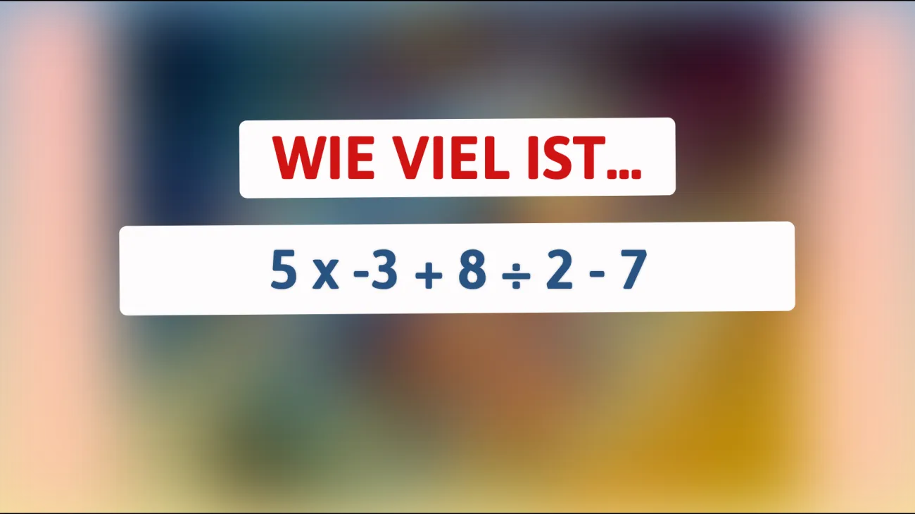 Entdecken Sie das Geheimnis hinter dieser kniffligen Matheaufgabe, die selbst kluge Köpfe ins Schwitzen bringt! Können Sie sie lösen?"