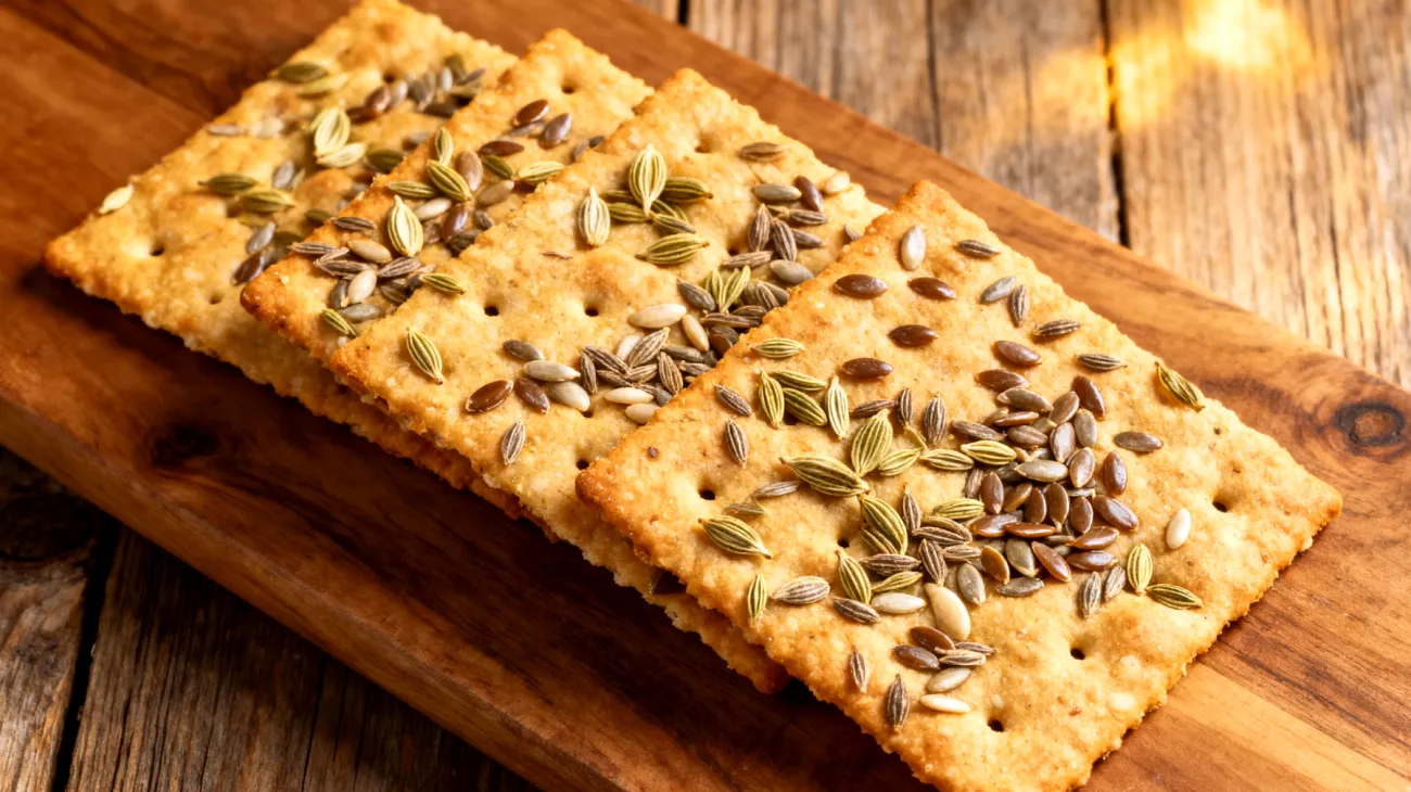Fenchelsamen-Cracker mit Kümmel und Leinsamen"