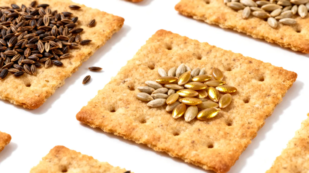 Fenchelsamen-Crackers mit Kümmel und Leinsamen"