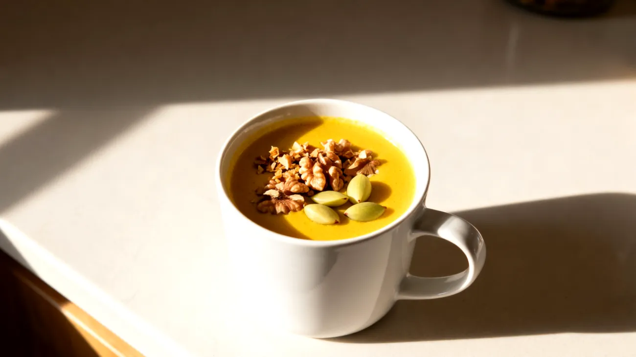 Goldene Milch mit Ginkgo und Walnüssen"